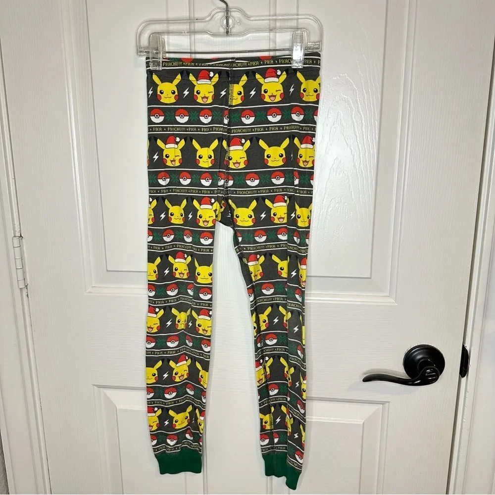Hanna Andersson X Pokémon Pikachu Pokéball Christmas Fair Isle Long John PJ Set
